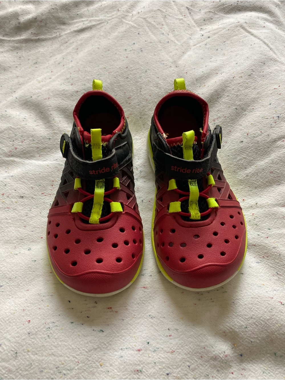 Stride Rite Phibian Boys Water Shoes Sandals Red Black Size 8